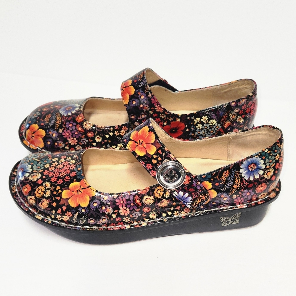 Alegria Shoes Paloma Midnight Garden Mary Jane's